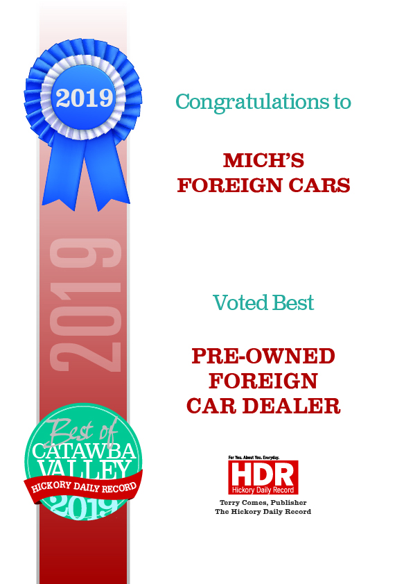 Michs Foreign Cars Award
